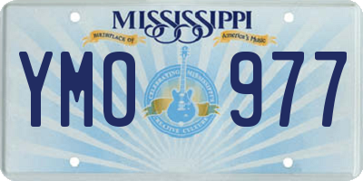 MS license plate YMO977