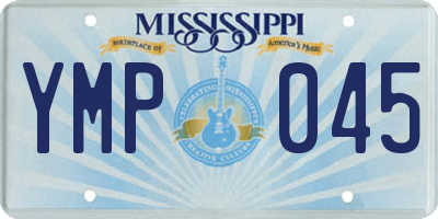 MS license plate YMP045