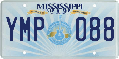 MS license plate YMP088
