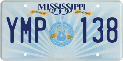 MS license plate YMP138