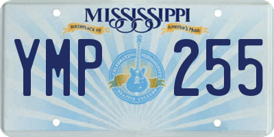 MS license plate YMP255