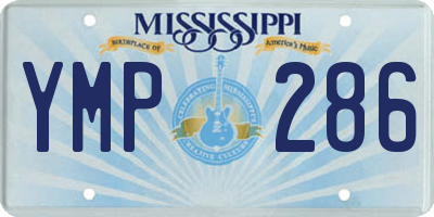 MS license plate YMP286