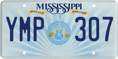 MS license plate YMP307