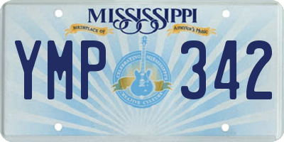 MS license plate YMP342
