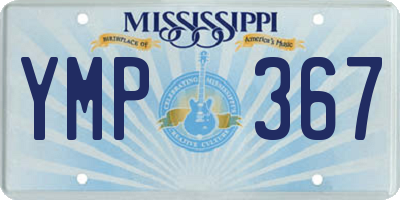 MS license plate YMP367