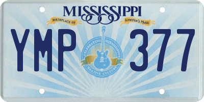 MS license plate YMP377