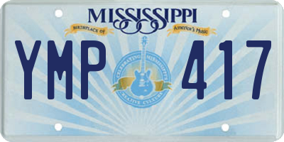 MS license plate YMP417