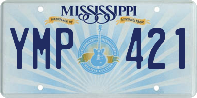 MS license plate YMP421