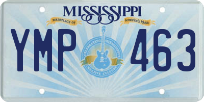 MS license plate YMP463