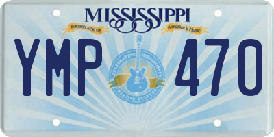MS license plate YMP470