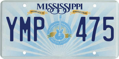 MS license plate YMP475