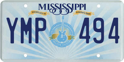 MS license plate YMP494