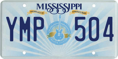 MS license plate YMP504