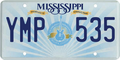 MS license plate YMP535
