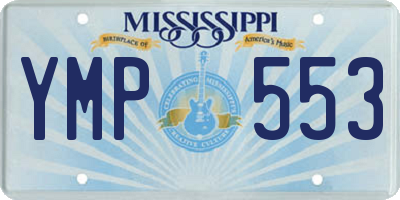 MS license plate YMP553