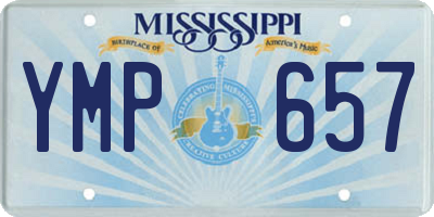 MS license plate YMP657