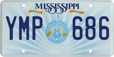 MS license plate YMP686