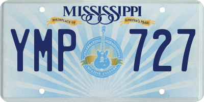 MS license plate YMP727