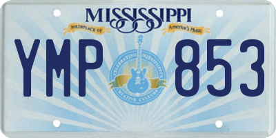 MS license plate YMP853