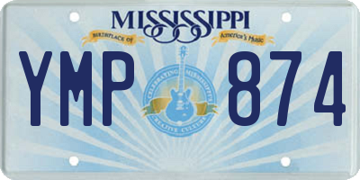 MS license plate YMP874