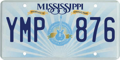 MS license plate YMP876