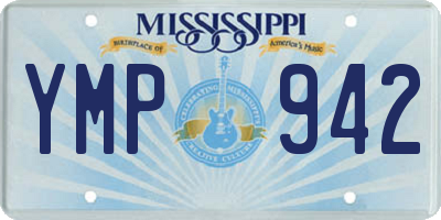 MS license plate YMP942