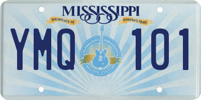 MS license plate YMQ101