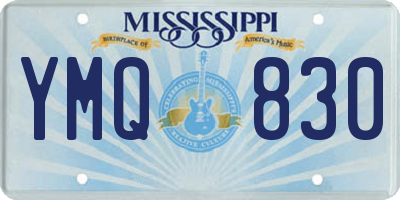 MS license plate YMQ830