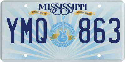 MS license plate YMQ863