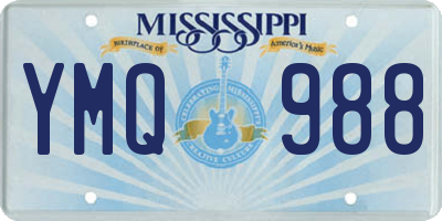 MS license plate YMQ988