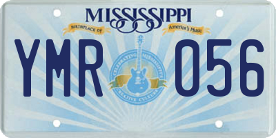 MS license plate YMR056