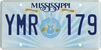MS license plate YMR179