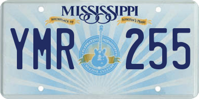 MS license plate YMR255