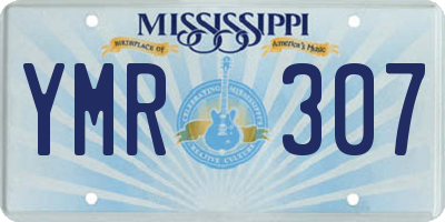 MS license plate YMR307