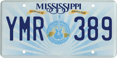 MS license plate YMR389