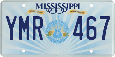 MS license plate YMR467