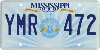 MS license plate YMR472