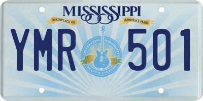 MS license plate YMR501