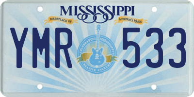 MS license plate YMR533