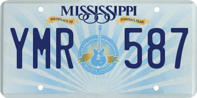 MS license plate YMR587