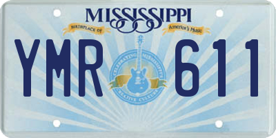 MS license plate YMR611