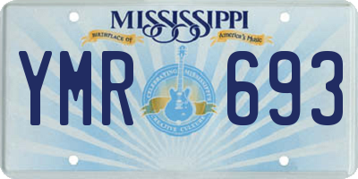 MS license plate YMR693