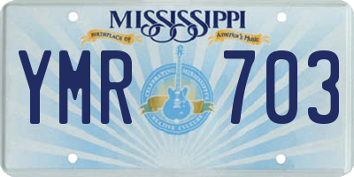 MS license plate YMR703