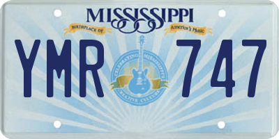 MS license plate YMR747