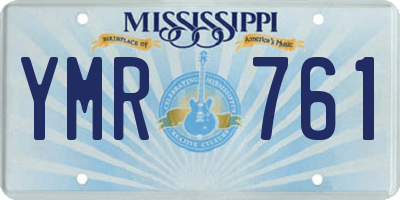 MS license plate YMR761