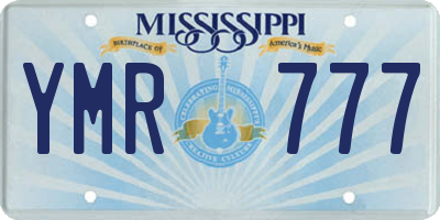 MS license plate YMR777