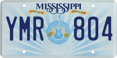MS license plate YMR804