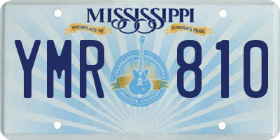 MS license plate YMR810