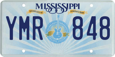 MS license plate YMR848