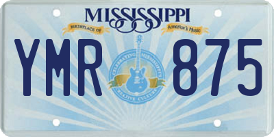 MS license plate YMR875